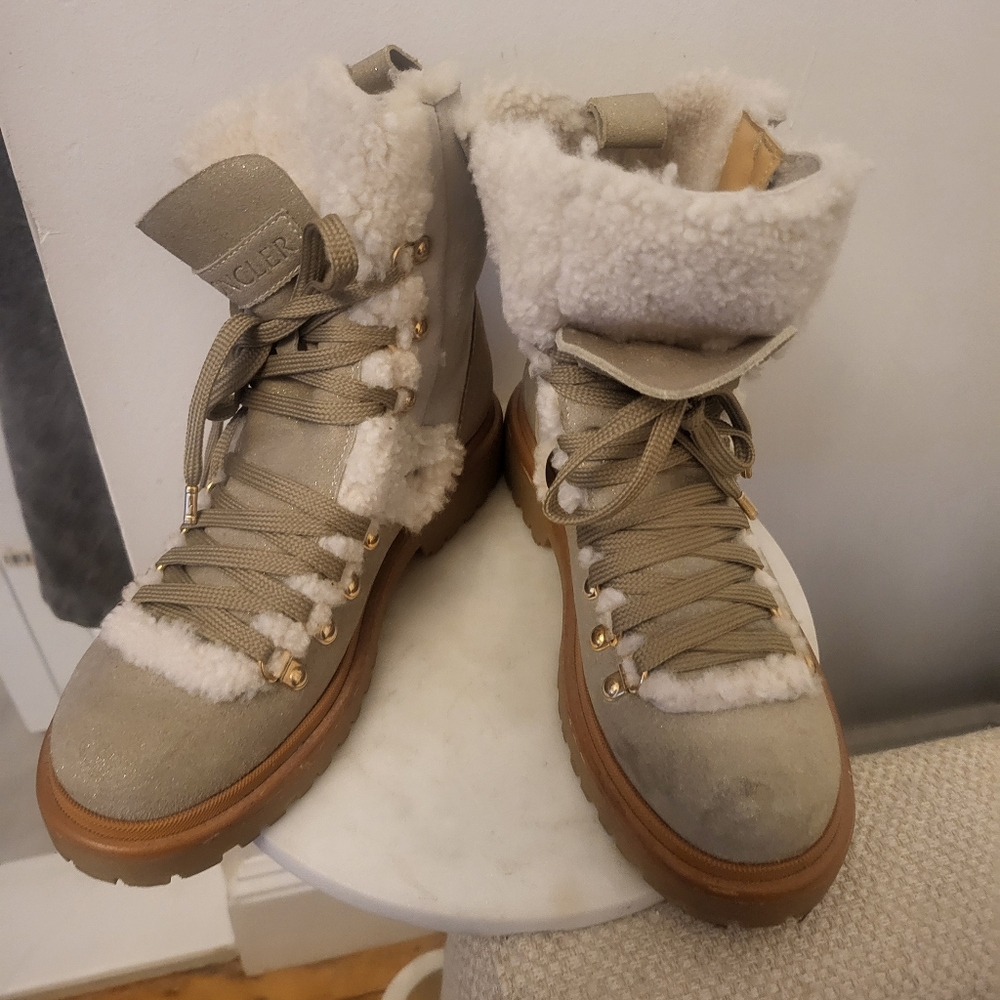 Moncler shearling-Lined Boots used size 8